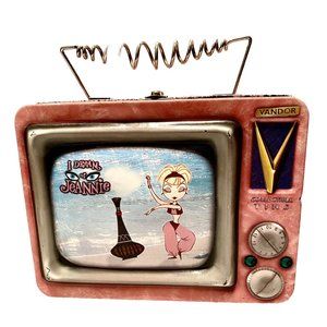 I Dream Of Jeannie Vintage Vandor Collectible TV Shaped Lunchbox Antennae Handle